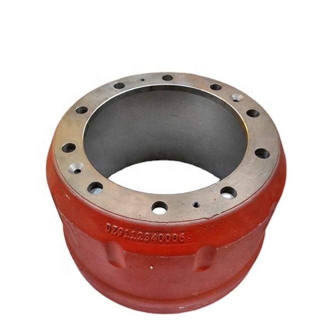 Tamburu di frenu posteriore di camion SHACMAN DZ9112340006 Pezzi di chassis in acciaio resistente